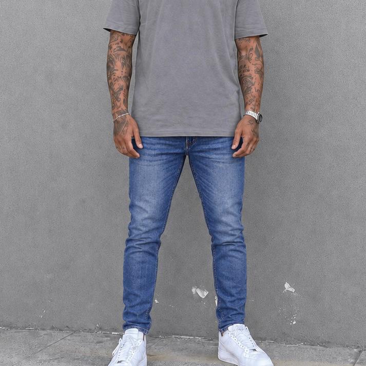 REBEL slim fit jeans blauw, Ophalen of Verzenden, Zo goed als nieuw, Blauw, W32 (confectie 46) of kleiner