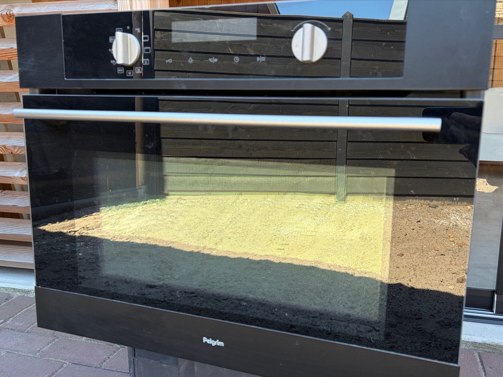 Pelgrim MAC524MAT Inbouw Combi-oven - Zo goed als nieuw, Ophalen, 45 tot 50 cm, Hete lucht, 60 cm of meer