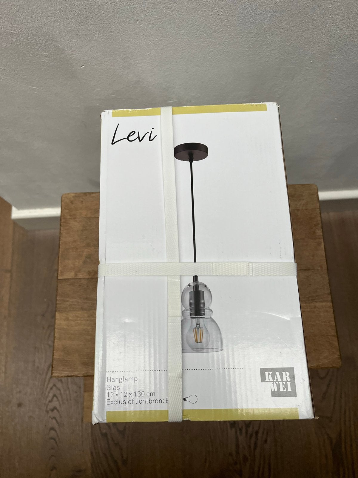 Nieuwe Karwei Levi Hanglamp - Glas, E27 fitting, Ophalen of Verzenden, Nieuw, Glas, E27 (groot)