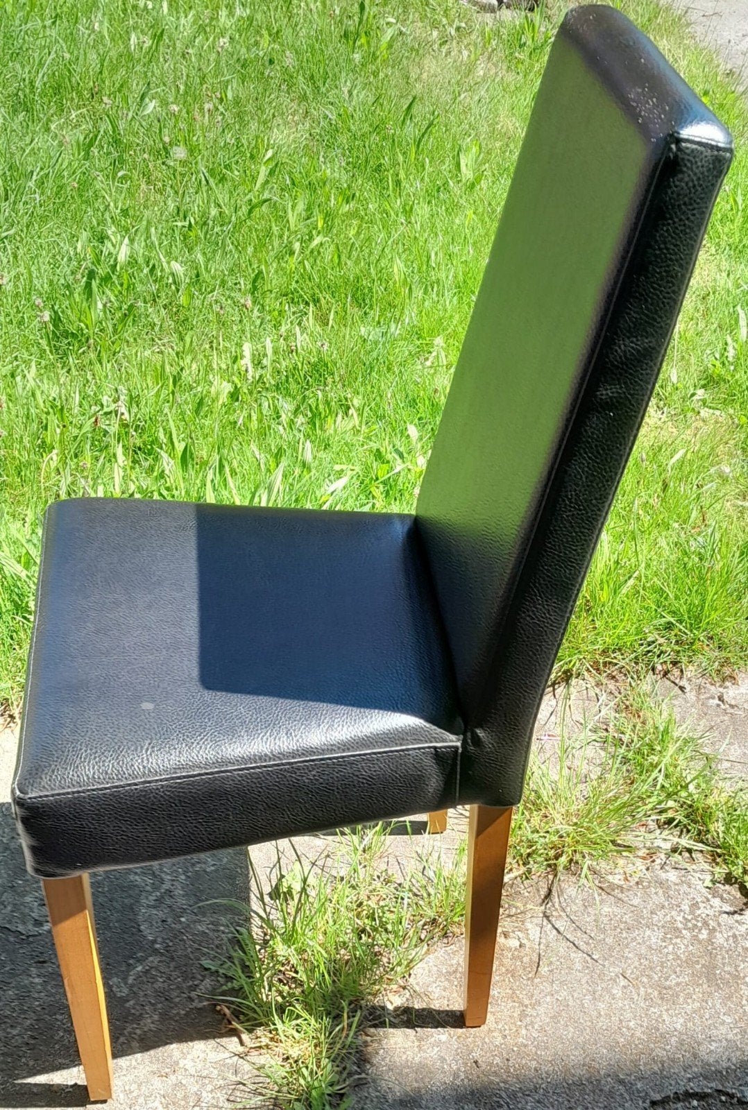 5 leren eettafel stoelen zgan, Huis en Inrichting, Stoelen, Ophalen, Zwart, Zo goed als nieuw, Vijf, Zes of meer stoelen