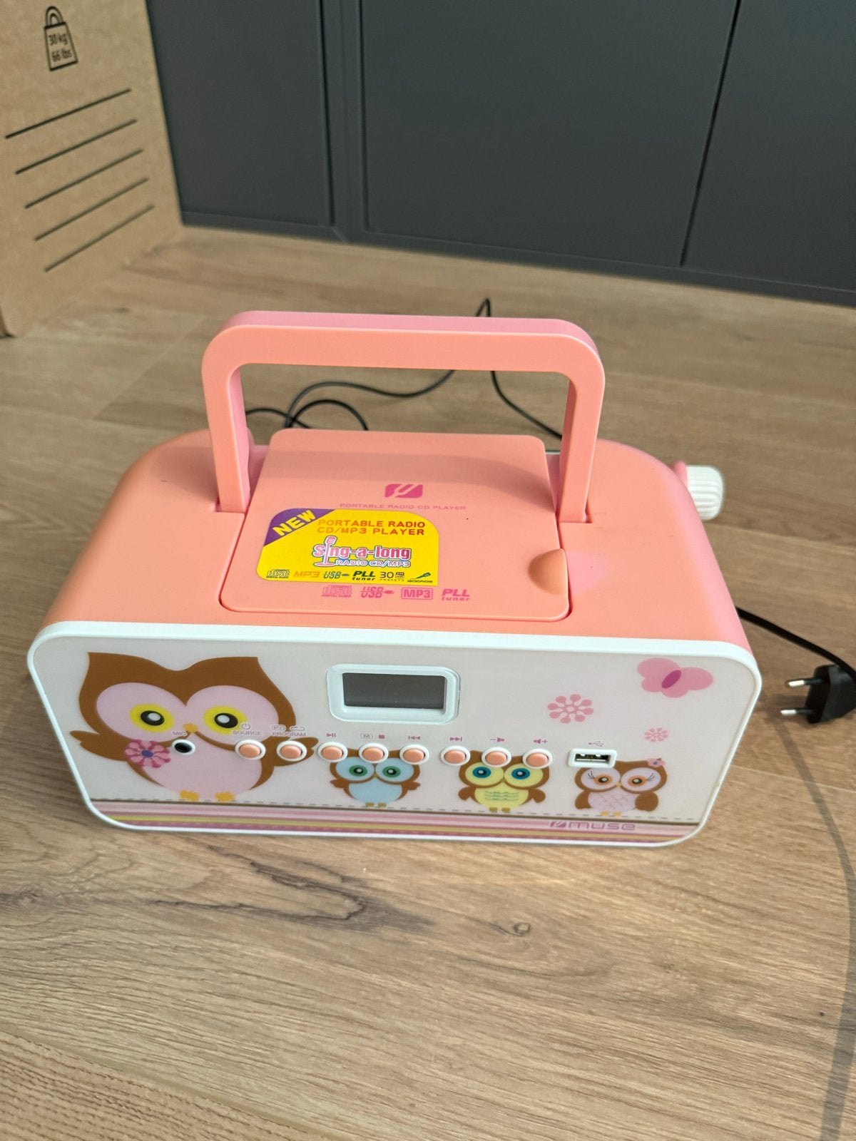 Leuke roze CD-speler met microfoon voor kinderen, Ophalen of Verzenden, Gebruikt, Overige merken, Draagbaar