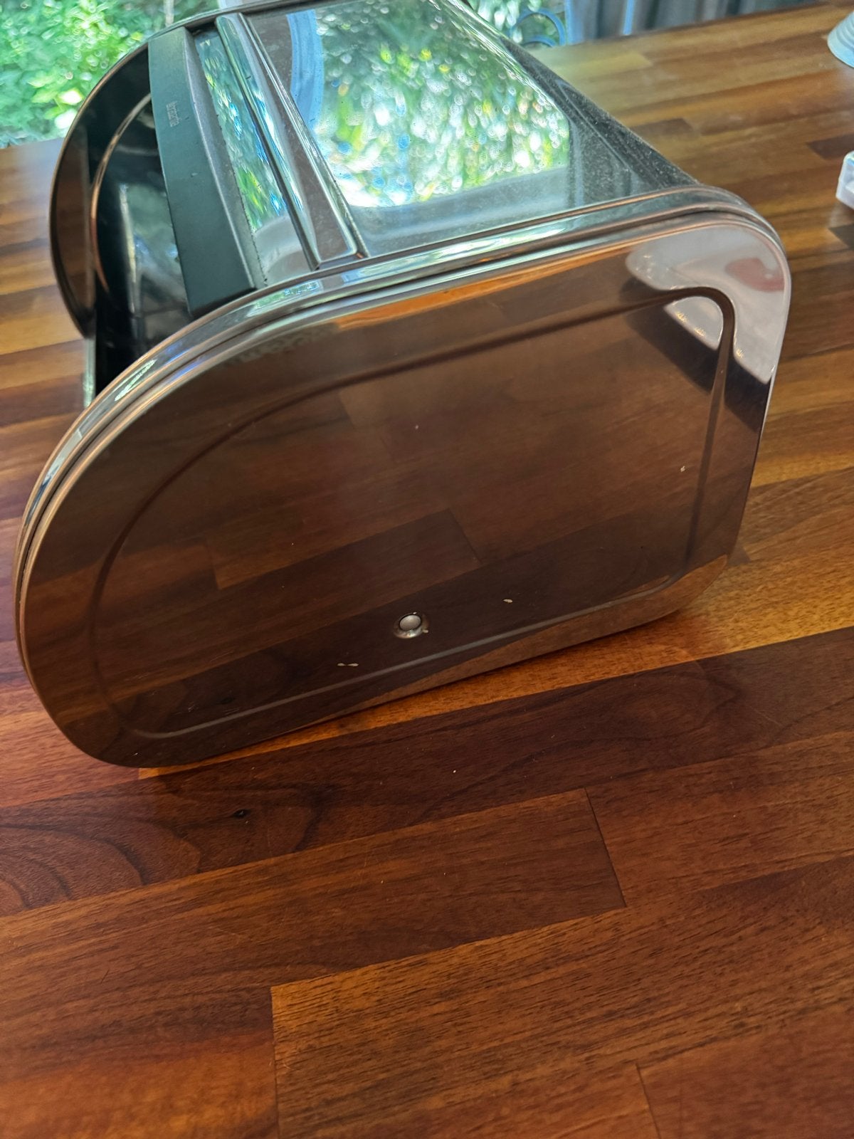 Brabantia Broodtrommel RVS - 32cm breed, Zilver, Ophalen of Verzenden, Zo goed als nieuw, Metaal