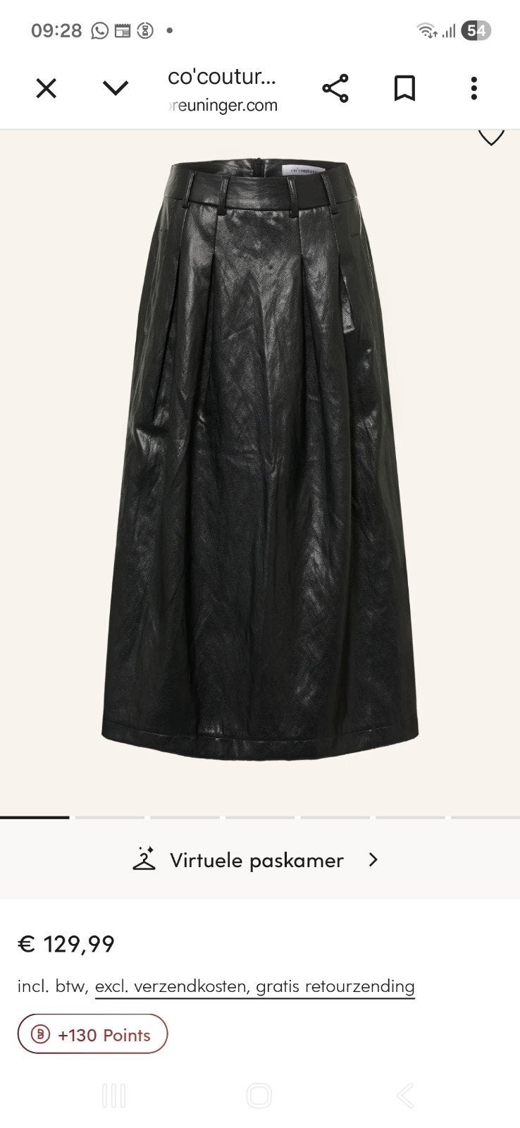 super mooie leren rok! merk co' couture, Kleding | Dames, Zwart, Maat 42/44 (L), Nieuw, Ophalen of Verzenden