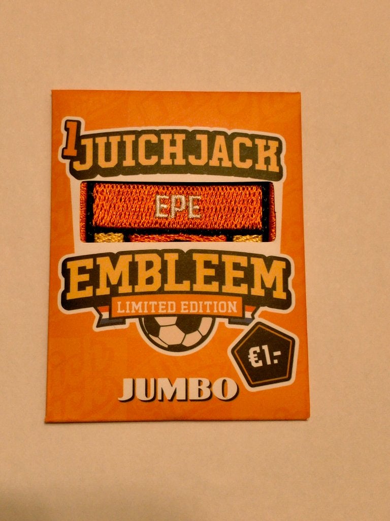 Jumbo juichjack embleem EPE limited Edition juich jack, Ophalen of Verzenden, Nieuw, Overige binnenlandse clubs, Poster, Plaatje of Sticker
