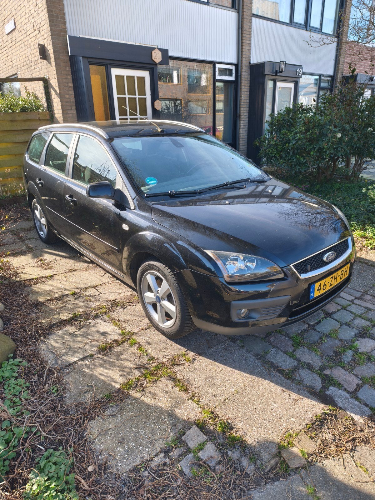 Ford Focus 1.8 92KW Wagon 2008 Zwart, Auto's, Ford, 125 pk, Zwart, 4 cilinders, Zwart