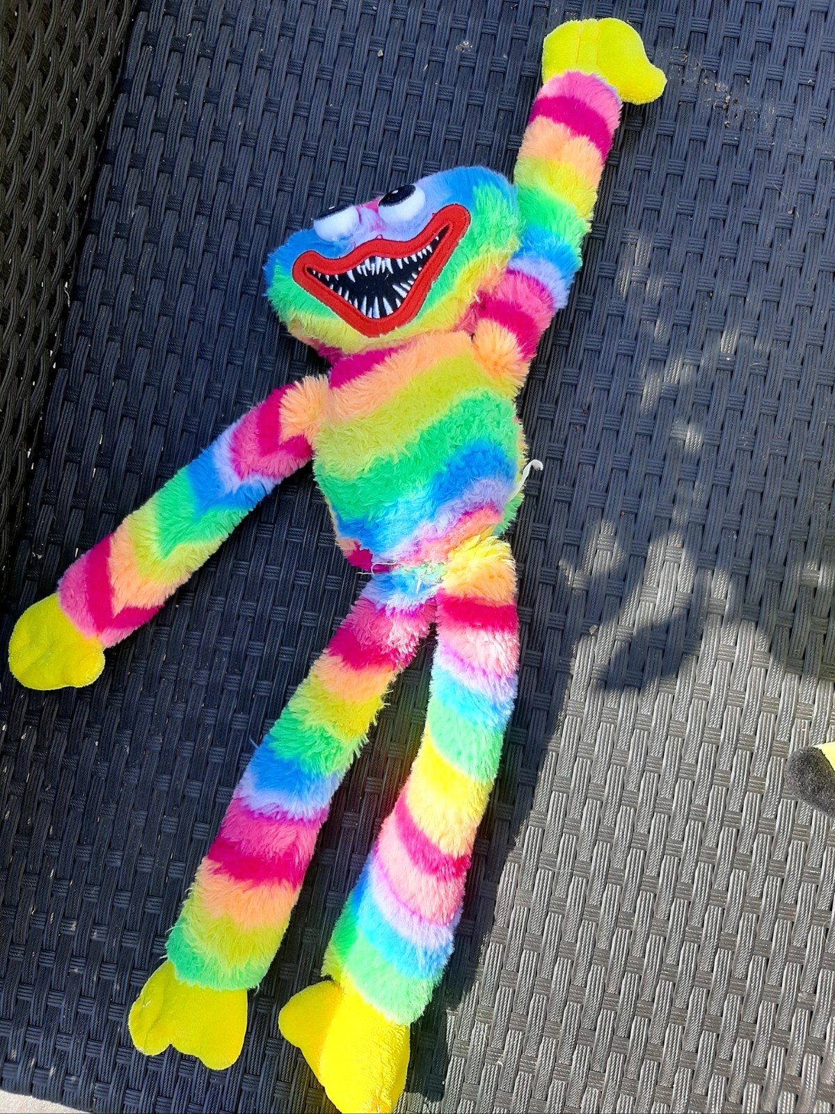 Huggy Wuggy Regenboog Knuffel - Poppy Playtim e, Gebruikt, Overige merken, Overige karakters, Overige typen