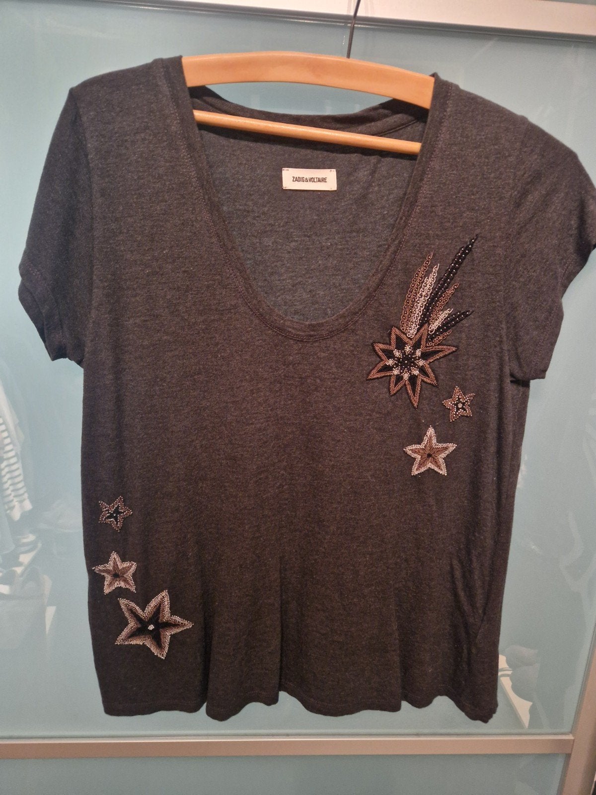 Zadig & Voltaire shirt maat M, Verzenden, Zo goed als nieuw, Maat 38/40 (M), Korte mouw