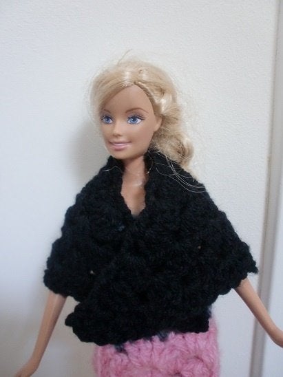 Barbie kleertjes omslagdoek zwart, Verzenden, Nieuw, Barbie