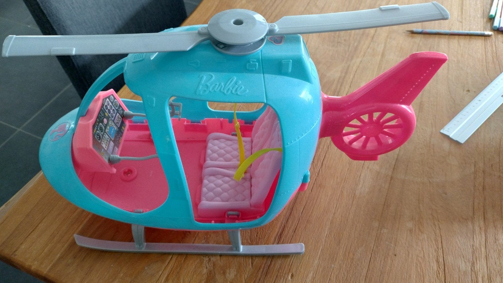 Barbie helikopter, Ophalen
