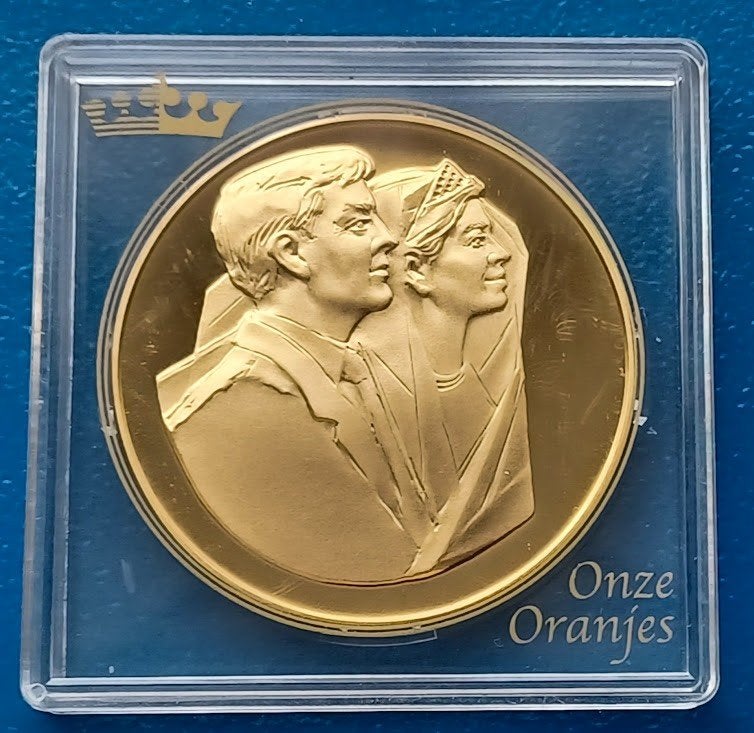 Onze Oranjes - Huwelijk Prins Willem-Alexander en Máxima, Ophalen of Verzenden, Brons, Nederland