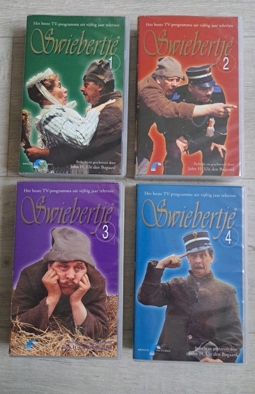 4 videobanden Swiebertje Nederlandse TV serie 55 - 75
tele, Ophalen of Verzenden, Gebruikt, Film, Overige typen