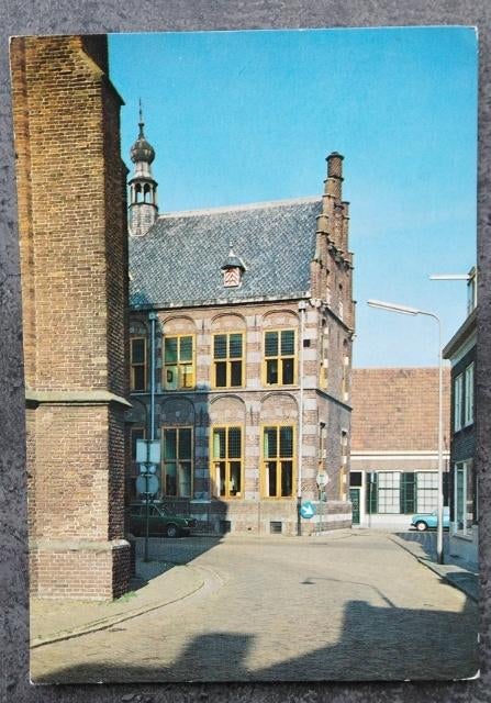 Oude ansichtkaart Hasselt, stadhuis., Verzamelen, Ansichtkaarten | Nederland, Ophalen of Verzenden, 1960 tot 1980, Gelopen, Overijssel