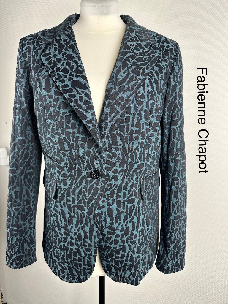 Fabienne Chapot Blazer  (mt: 42) 7,1/9378, Maat 42/44 (L), Ophalen of Verzenden, Zo goed als nieuw, Groen