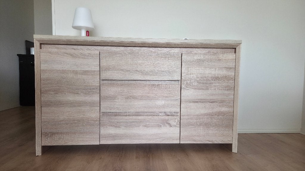 Moderne dressoir/sideboard met lades en deuren, Ophalen, Met deur(en), 150 tot 200 cm, Zo goed als nieuw