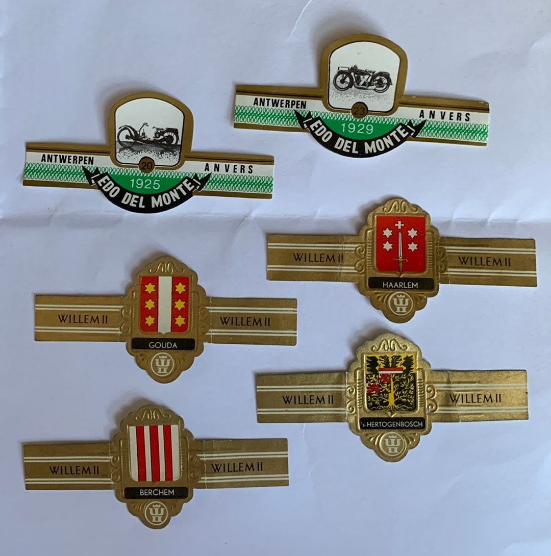 6x sigarenbandjes, Ophalen of Verzenden, Zo goed als nieuw, Sigarenbandjes