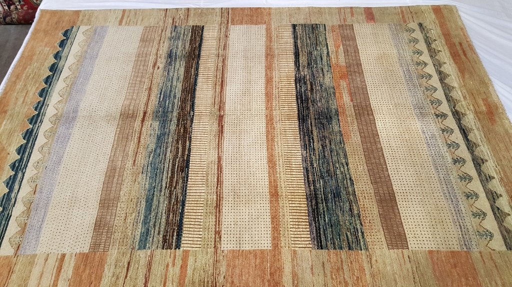 Perzische tapijt modern artdeco Gabbeh 294 x 198/30% korting, Www.simatapijten.nl, 150 tot 200 cm, Ophalen of Verzenden, Grijs