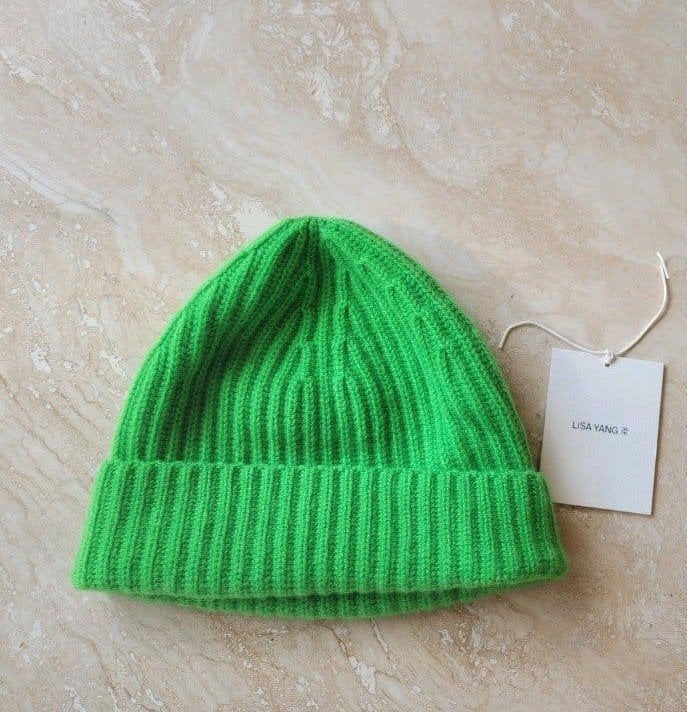 lisa yang cashmere dames muts groen, Ophalen of Verzenden, Zo goed als nieuw, Muts
