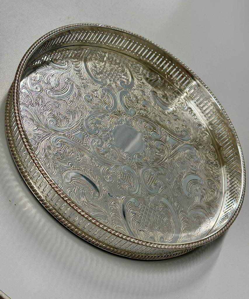 Cutlers Company Sheffield - Antiek verzilverd dienblad 1836, Ophalen of Verzenden