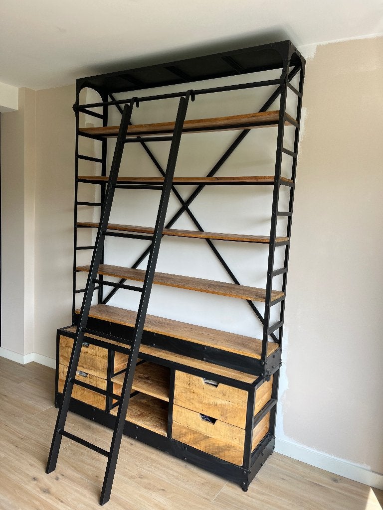 Boekenkast, Met plank(en), Teakhout, 150 tot 200 cm, Ophalen of Verzenden