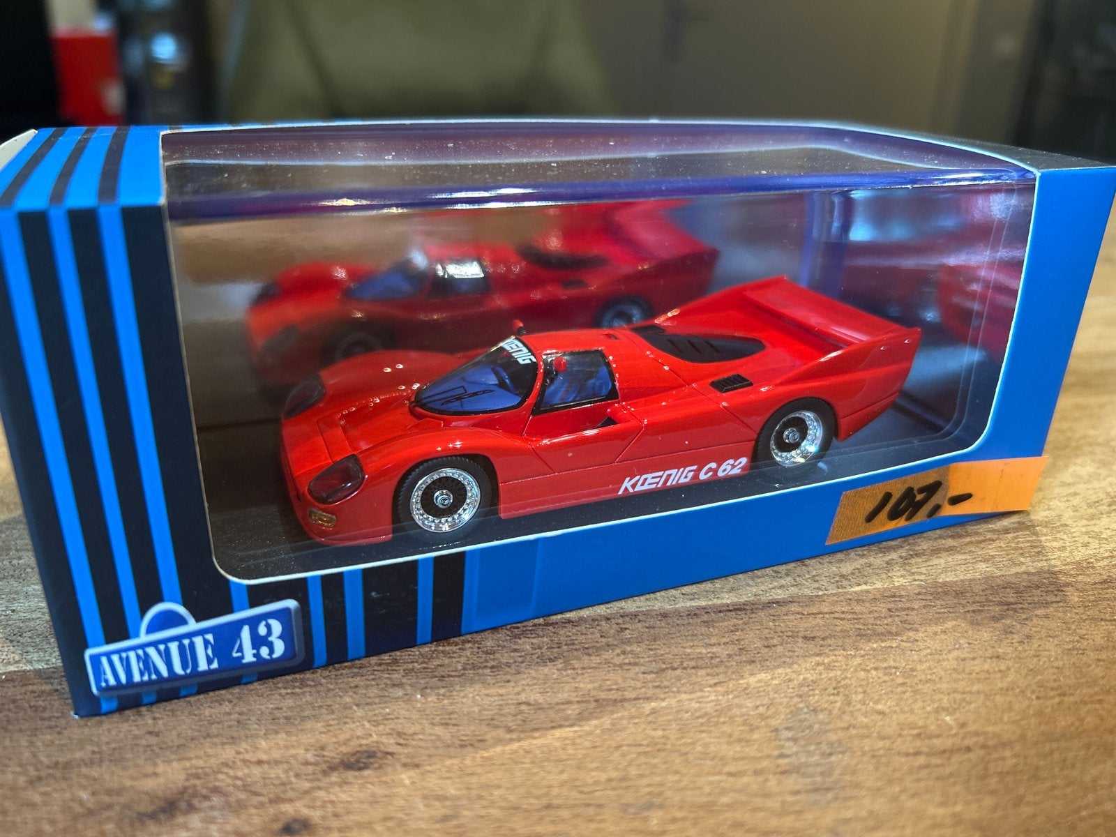 Koenig C62 (1991) Rood 1:43 - Avenue43, Ophalen of Verzenden, Nieuw, Auto, Overige merken