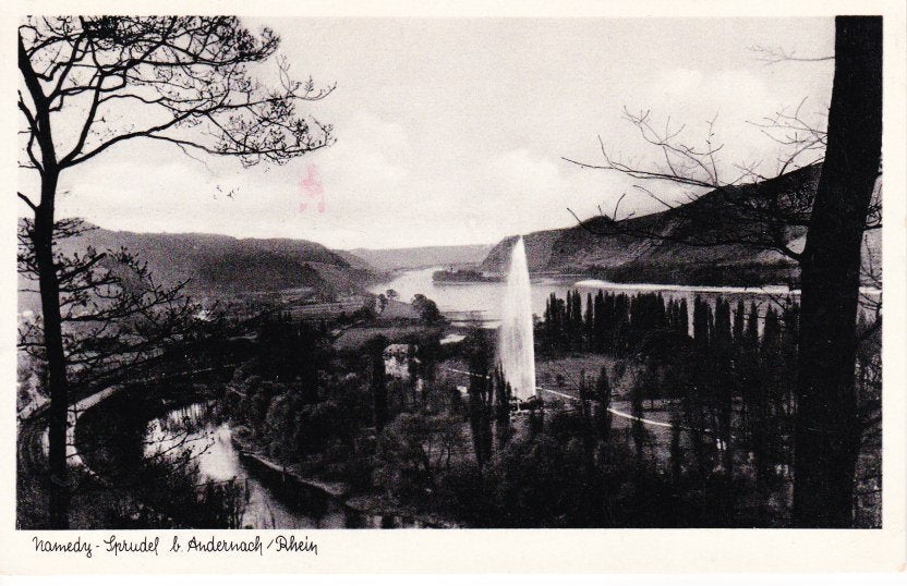 Andernach Rhein Namedy Sprudel - Zeldzame Ansichtkaart.02-09, Verzamelen, Ophalen of Verzenden, 1940 tot 1960, Gelopen, Duitsland