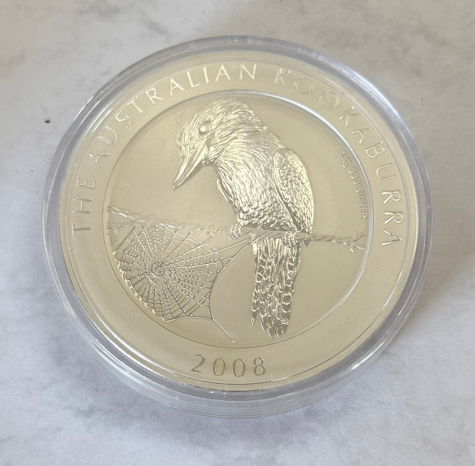 1 kilo 2008 Zilver Kookubarra - Perth Mint 999 zilver, Postzegels en Munten, Edelmetalen en Baren, Ophalen of Verzenden, Zilver