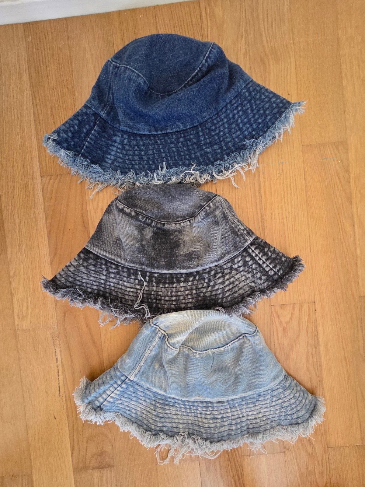 Stoere denim bucket hats - diverse kleuren, Hoed, Onbekend, Gedragen, One size fits all