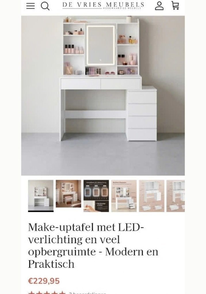 Kaptafel zo goed als nieuw, Huis en Inrichting, Ophalen of Verzenden, Zo goed als nieuw, 50 tot 100 cm, Minder dan 100 cm