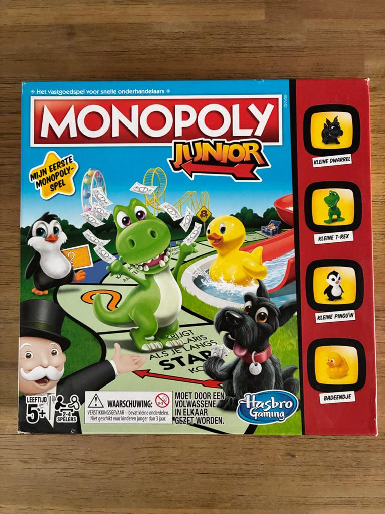 Monopoly Junior - Mijn Eerste Monopoly Spel, Drie of vier spelers, Ophalen of Verzenden, Zo goed als nieuw