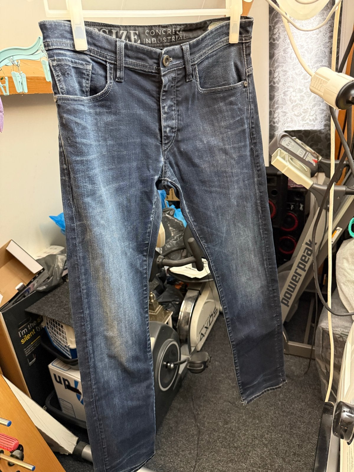 CAPSIZE Denim Jeans - Gedragen met gebruiksporen, Ophalen of Verzenden, Gedragen, Blauw, W33 - W34 (confectie 48/50)