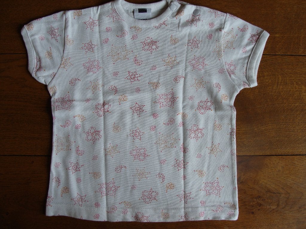 Bloemen t-shirt, Meisje, Ophalen of Verzenden, Zo goed als nieuw, Hema