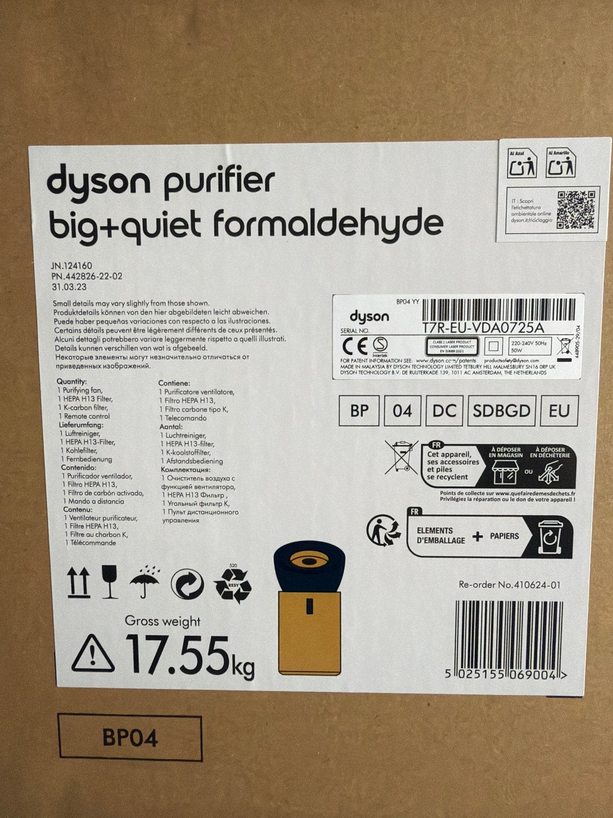 Dyson Purifier Big+Quiet Formaldehyde Luchtreiniger Nieuw, Ophalen of Verzenden, Nieuw, Luchtreiniger