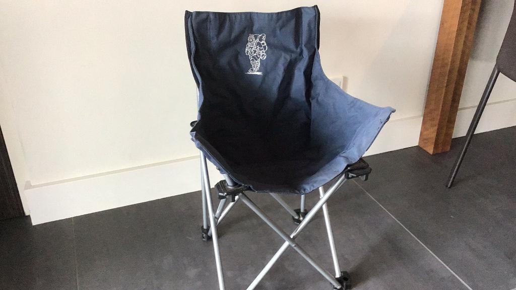 Vouwstoel Kids blauw De Vrijbuiter, Caravans en Kamperen, Kampeermeubelen, Zo goed als nieuw, Campingstoel, Ophalen of Verzenden