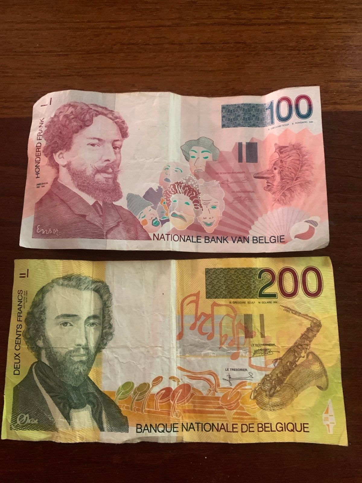 Belgische Frank biljetten: 100 en 200 Frank, Ophalen of Verzenden, Setje