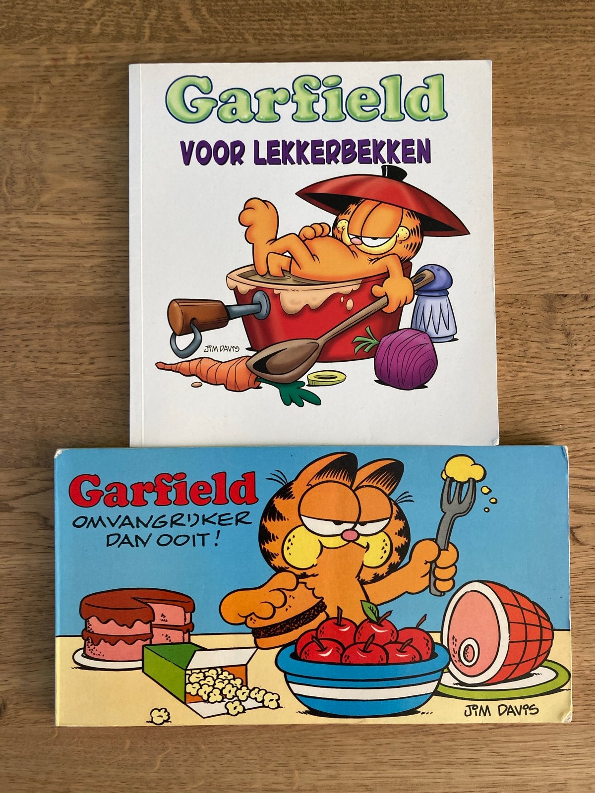 Garfield stripboeken 2x Nederlandstalig, Meerdere stripboeken, Ophalen of Verzenden, Gelezen