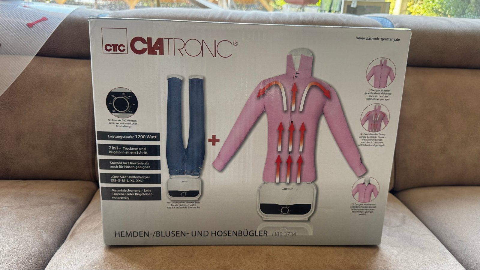 Clatronic HBB 3734 Hemden-/Blouse- en Broekstrijkysteem, Ophalen of Verzenden, Nieuw
