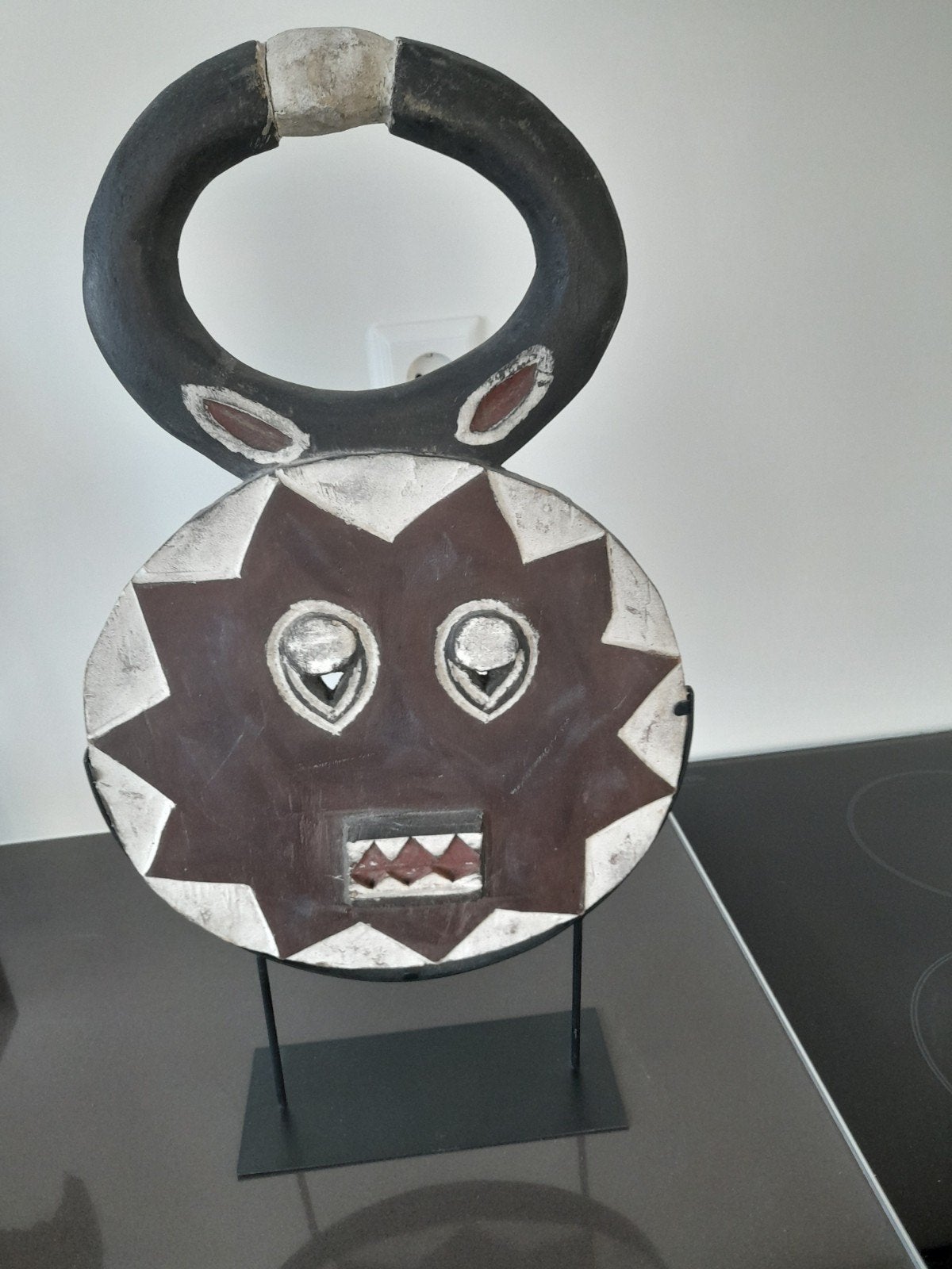 B W A Baule  masker, Hout, Bruin, Masker, Handgemaakt