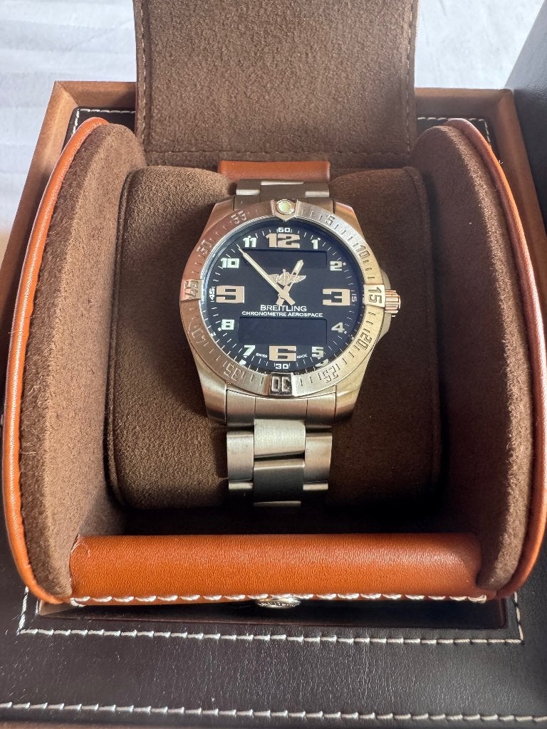 Breitling Aerospace Evo E7936310 Titanio 43mm, Ophalen, Overige materialen, Breitling, Polshorloge