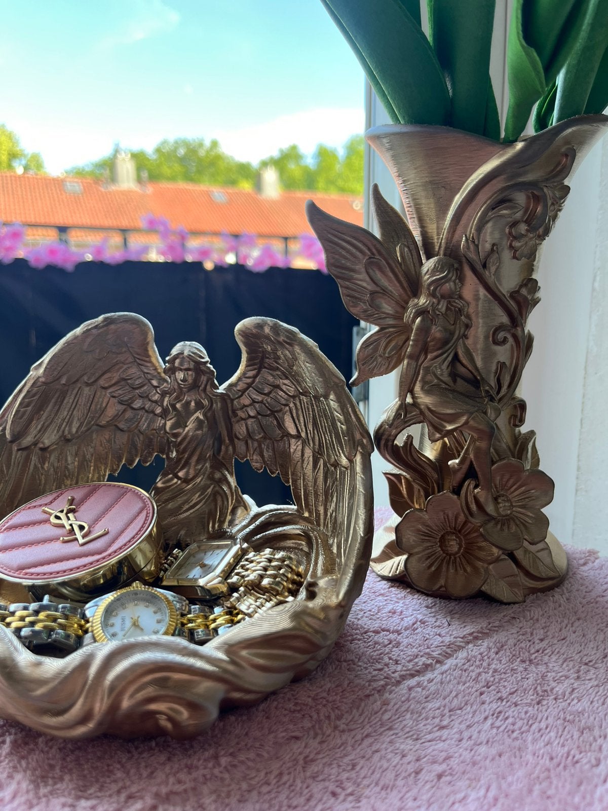 3d printing decoratie, Vintage, Ophalen of Verzenden, Goud, Natuurlijk materiaal