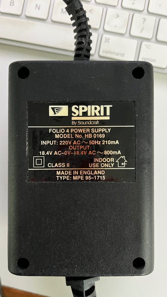 Gezocht voeding Soundcraft Spirit Folio 4 mengpaneel, Ophalen of Verzenden, Gebruikt
