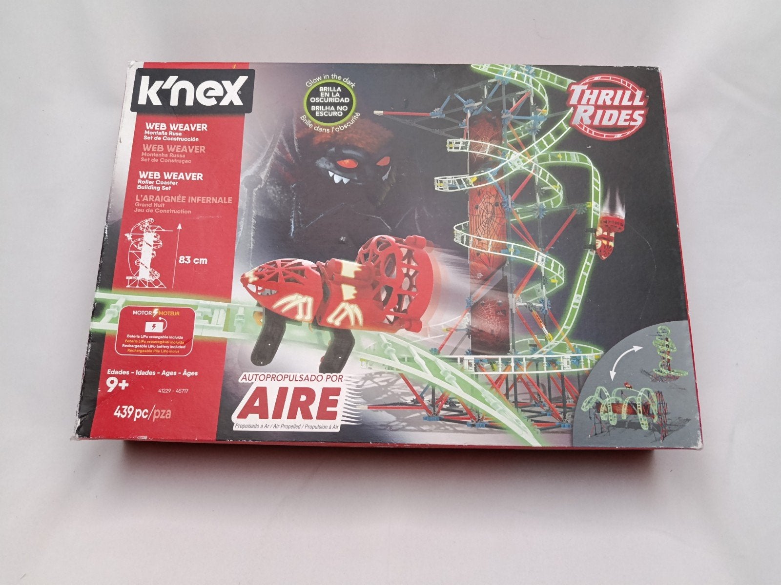 K'nex Web Weaver Thrill Rides glow in the dark, Ophalen of Verzenden, Elektrisch, Overige merken