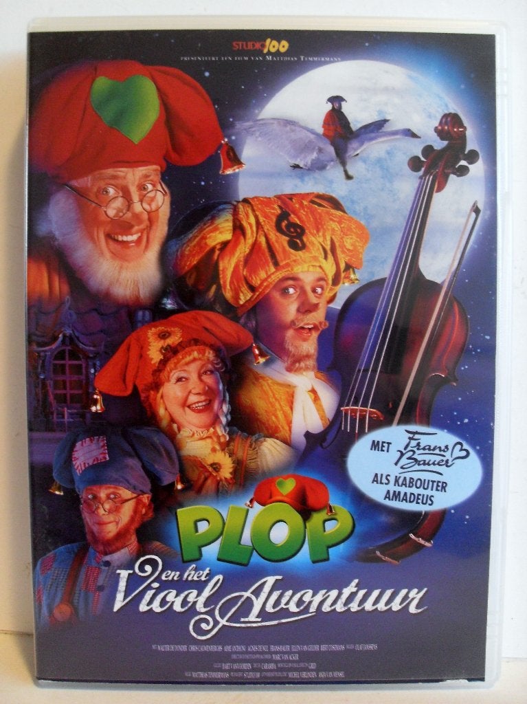 Plop en het vioolavontuur (originele dvd) studio 100, Avontuur, Gebruikt, Alle leeftijden, Film