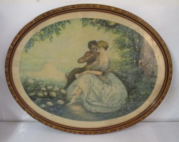 twee art deco lithos jongedame met sater Lambrecht Icart, Antiek en Kunst, Ophalen