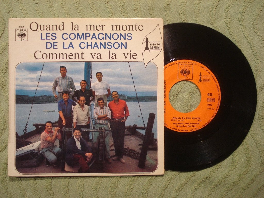 Les Compagnons de la Chanson 7" Single: ‘Quand la mer monte’, Ophalen of Verzenden, Zo goed als nieuw, 7 inch, Pop