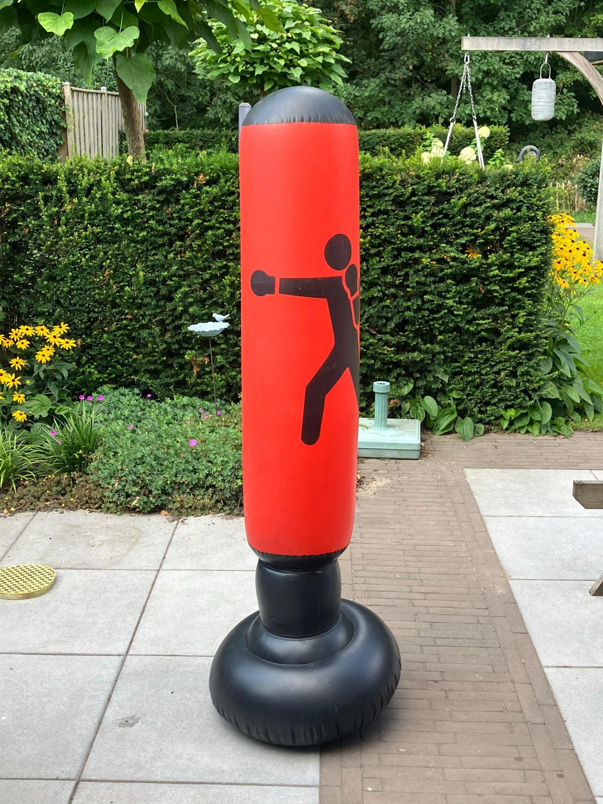 Opblaas boksbal - stabiel door water vulling, Sport en Fitness, Boksen, Ophalen, Gebruikt, Boksbal