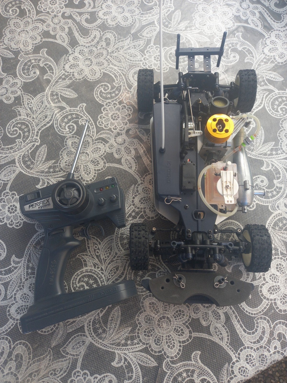 kyosho nitro rc 1:18 Auto., Gebruikt, Ophalen of Verzenden, Auto onroad, Nitro