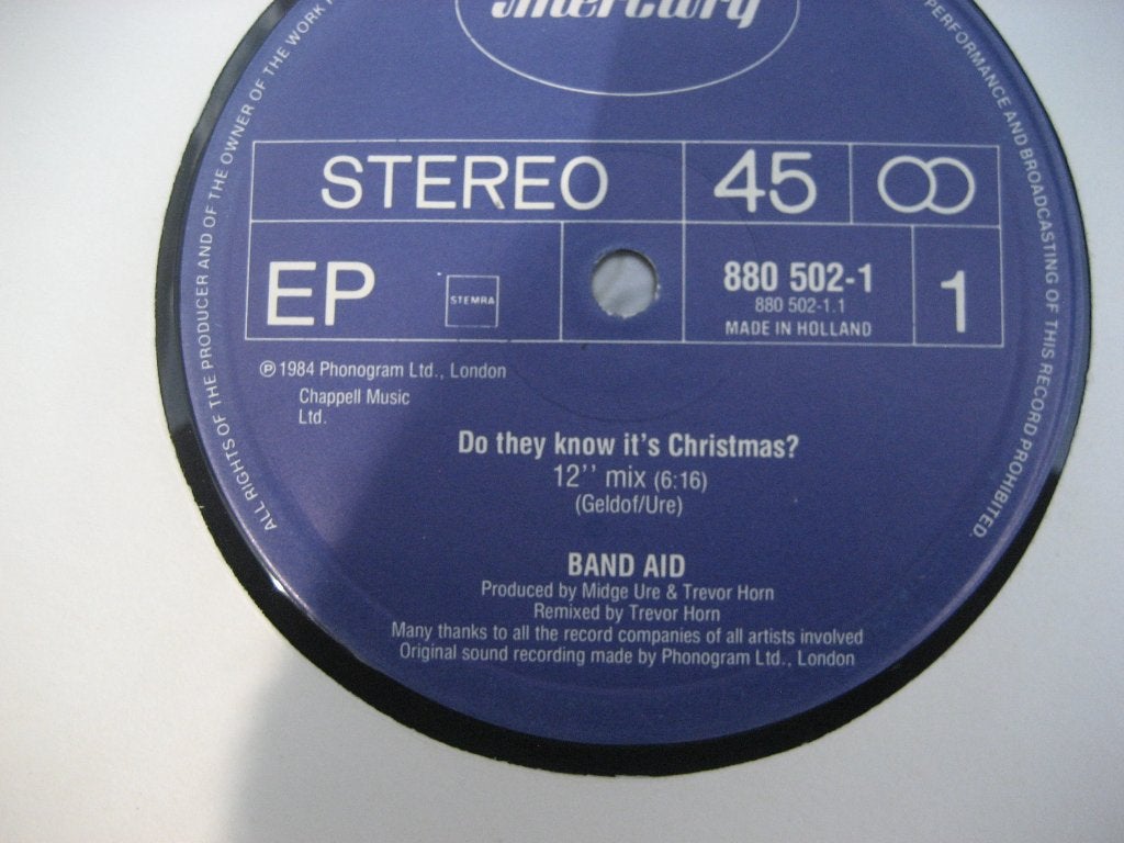 MAXI-SINGLE BAND AID DO THEY KNOW IT'S CHRISTMAS, Cd's en Dvd's, Vinyl Singles, Gebruikt, Overige genres, Ophalen of Verzenden