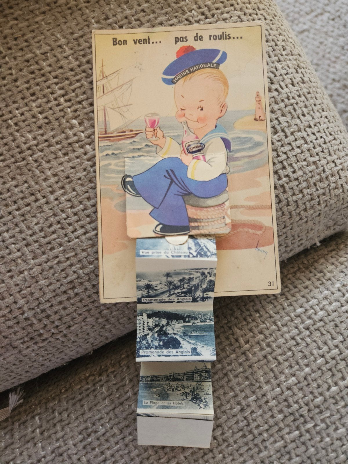 leporello klepjeskaart  Nice - Matroosje, Ophalen of Verzenden, Voor 1920, Gelopen