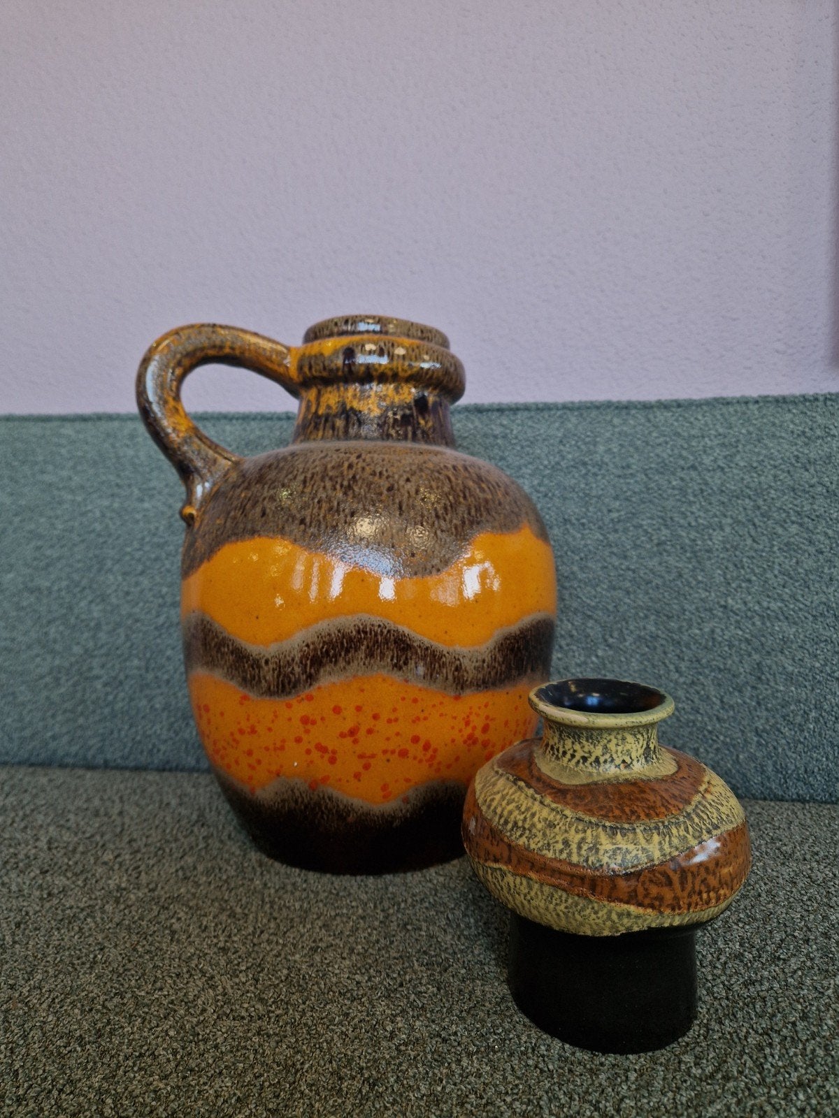 Vintage West Germany Keramiek Vazen Set - Fat Lava Stijl, Ophalen