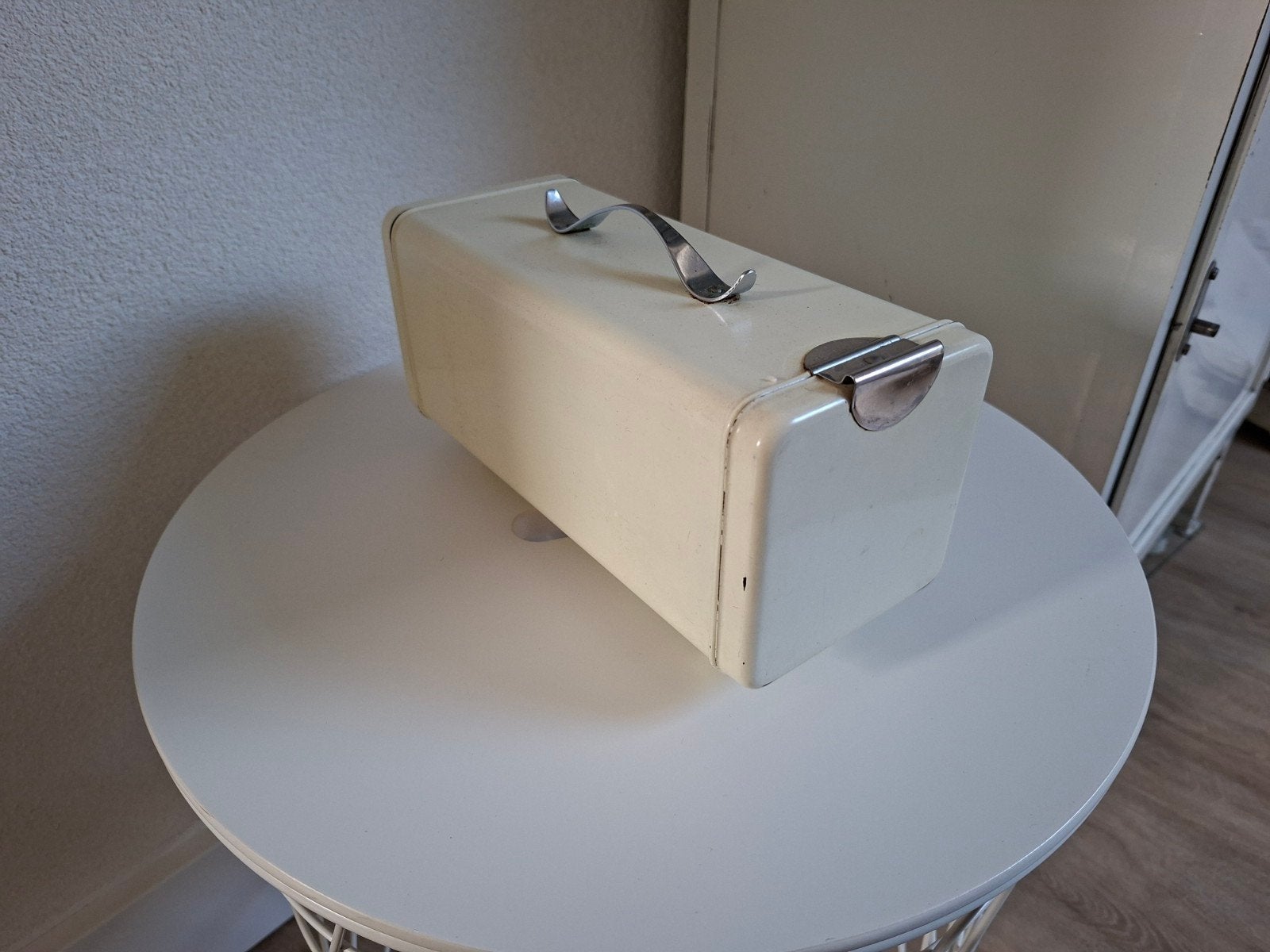 Brabantia Vintage trommel Crème, Antiek en Kunst, Ophalen of Verzenden